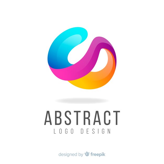 Gradient logo template with abstract shape