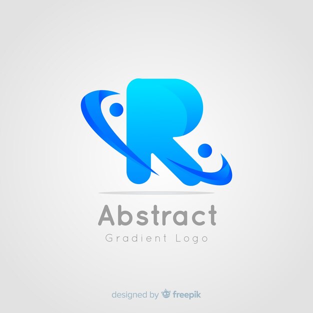 抽象的な形をしたグラデーションロゴ