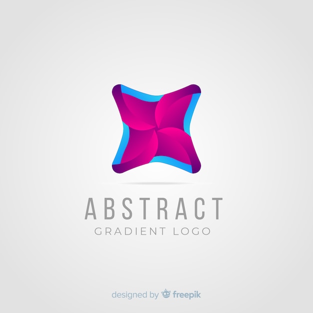 抽象的な形をしたグラデーションロゴ