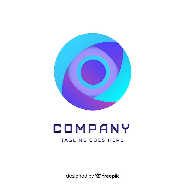 Gradient logo with abstract shape