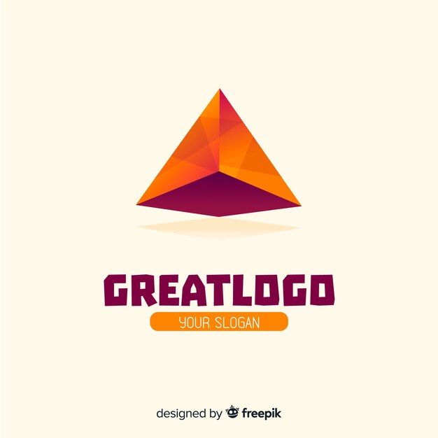 Gradient logo with abstract shape