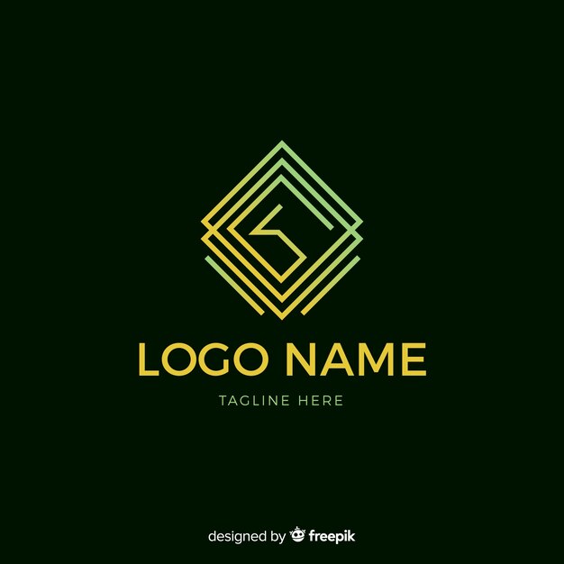 Gradient logo with abstract shape