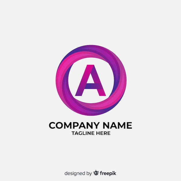 Gradient logo with abstract shape