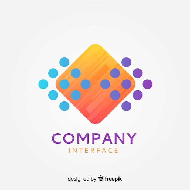 Free vector gradient logo with abstract shape