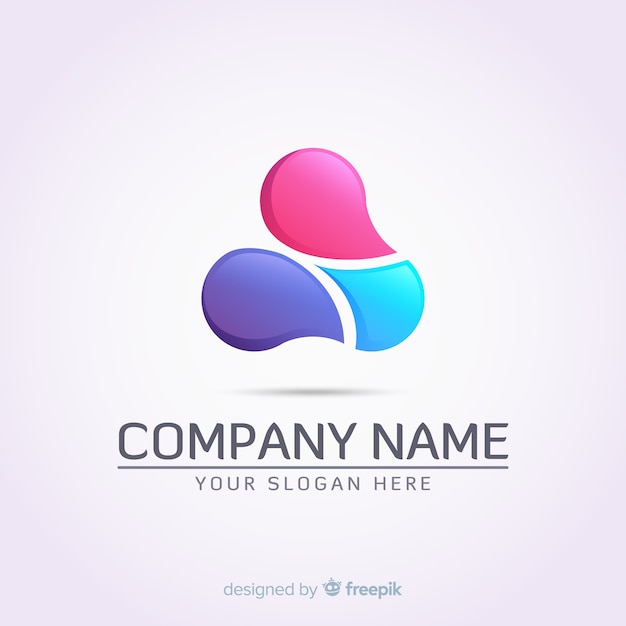 Gradient logo with abstract shape