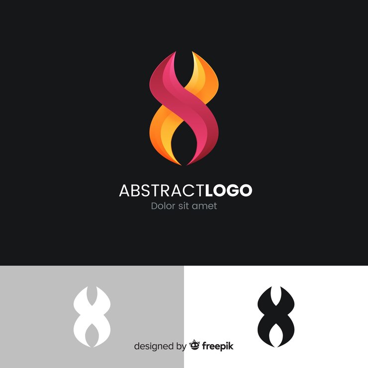 무료 Vector 추상적 인 모양으로 그라디언트 로고