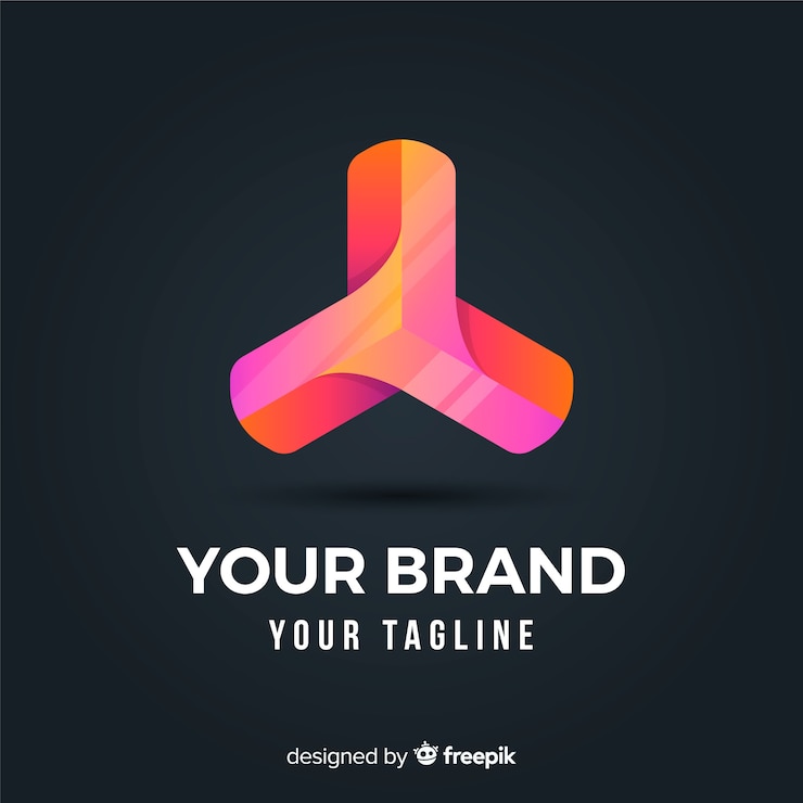 Free Vector gradient logo with abstract shape