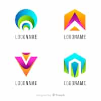 Free vector gradient logo with abstract shape