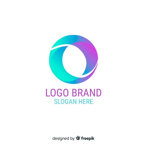 Gradient logo with abstract shape