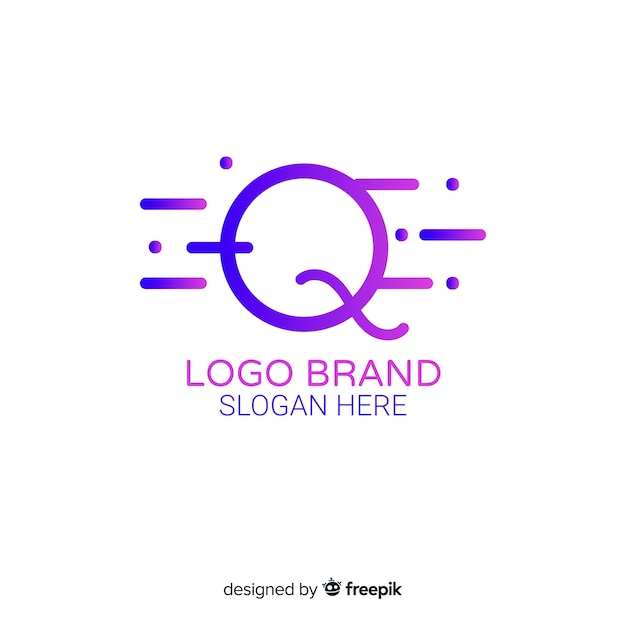 Gradient logo with abstract shape