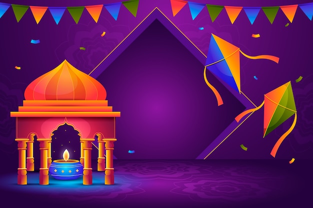 Free vector gradient lohri background