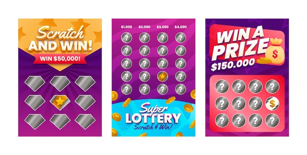 Бесплатное векторное изображение Иллюстрация градиентного лотерейного билета
