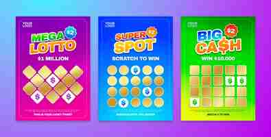 Free vector gradient lottery ticket illustration