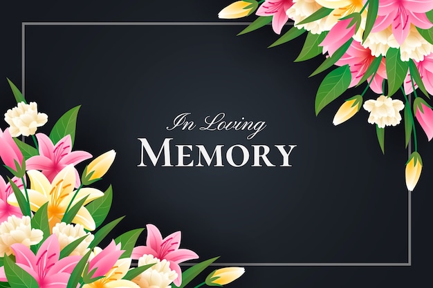 Free vector gradient in loving memory background