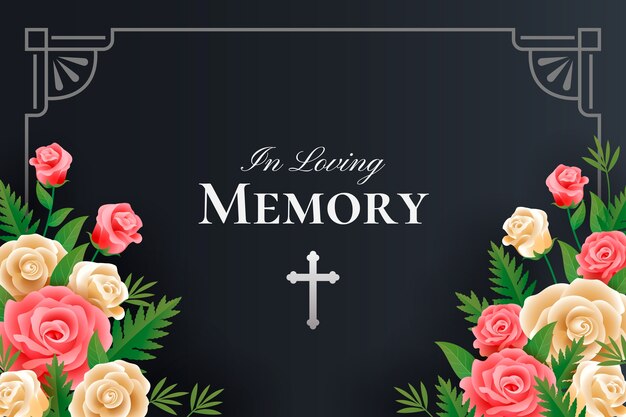 Gradient in loving memory background