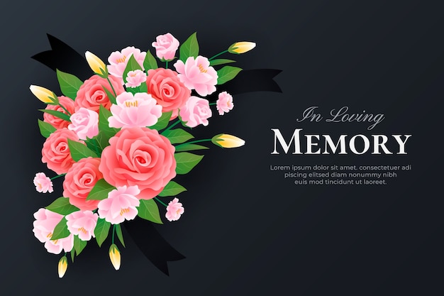 Free vector gradient in loving memory background