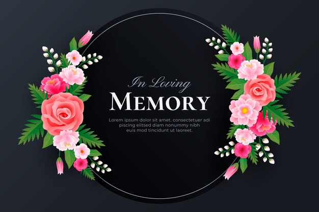 Gradient in loving memory background