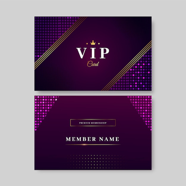 Gradient luxurious vip card template