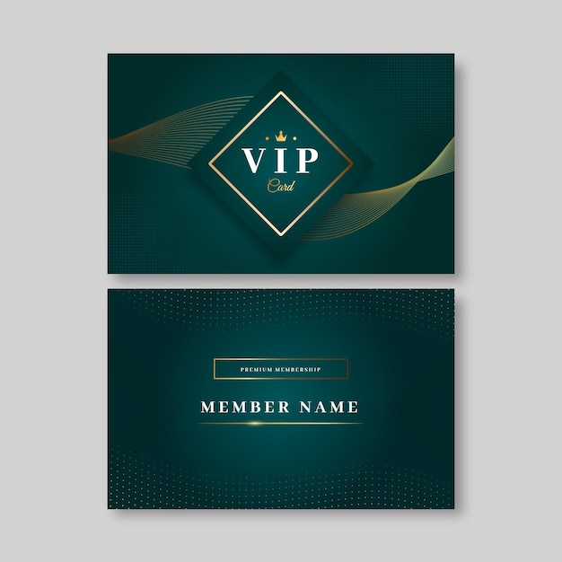 Gradient luxurious vip card template