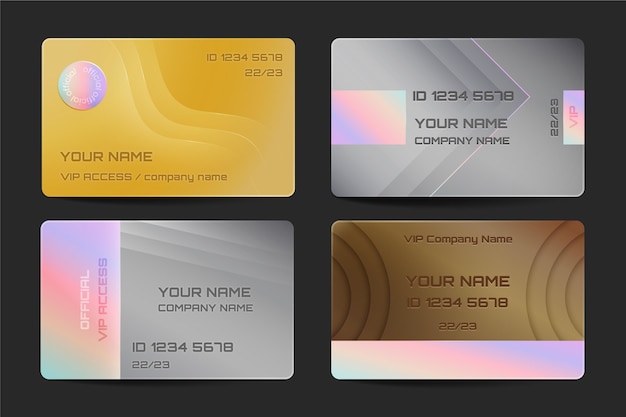 Free vector gradient luxurious vip card template