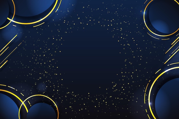 Free vector gradient luxury background with golden details