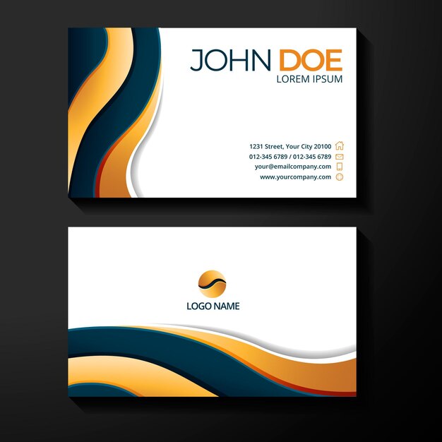 Gradient luxury business cards template