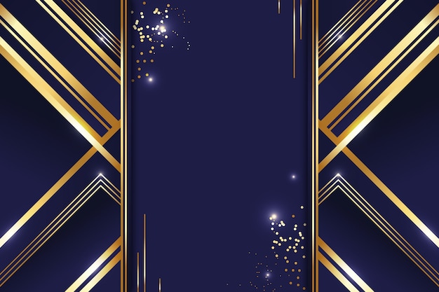 Free vector gradient luxury golden lines background