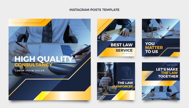 Gradient luxury law firm instagram post