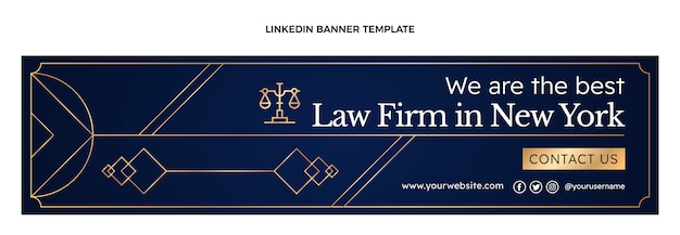 Gradient luxury law firm linkedin banner