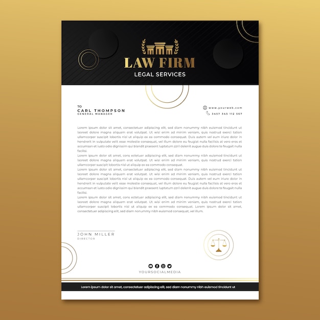 Gradient luxury law firm template