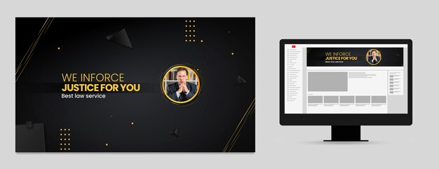 Gradient luxury law firm youtube channel art