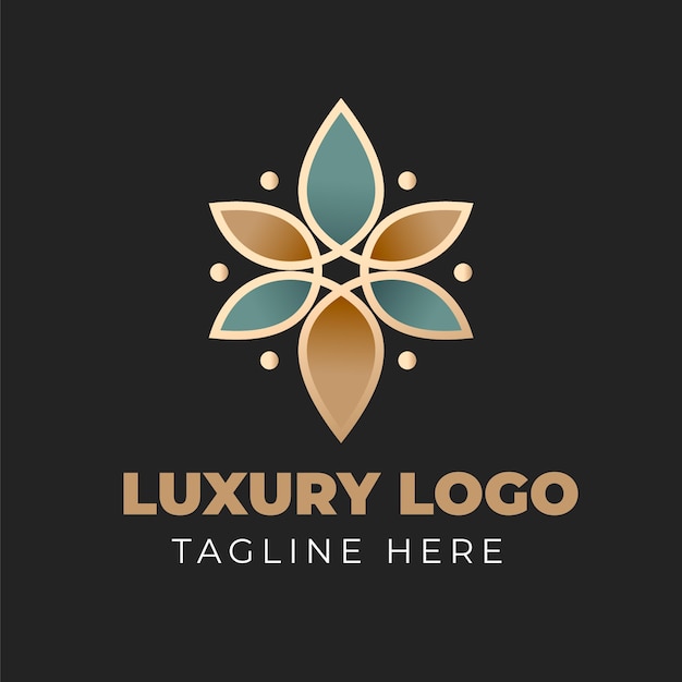 Free vector gradient luxury logo template