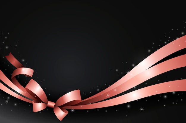 Black silk ribbon with rose design Royalty Free Vector Image