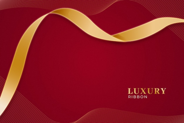 Free vector gradient luxury ribbon background