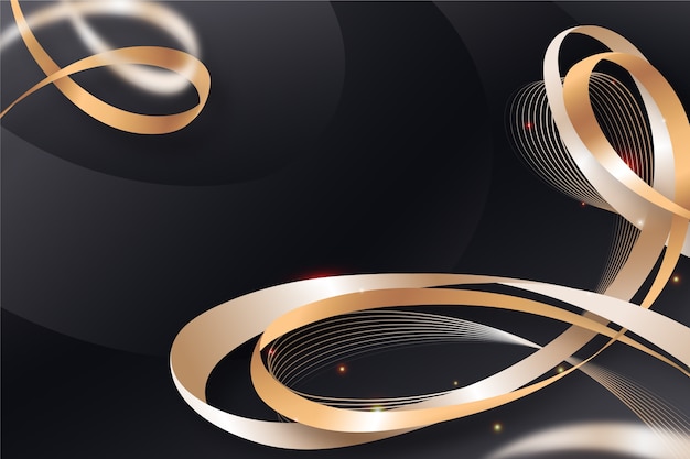 Free vector gradient luxury ribbon background