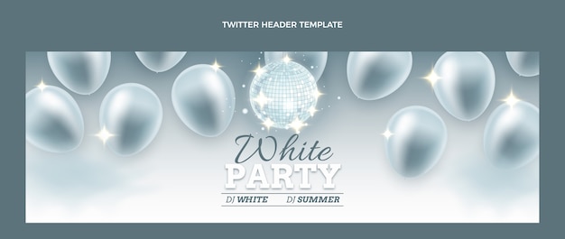 Free vector gradient luxury white party design template