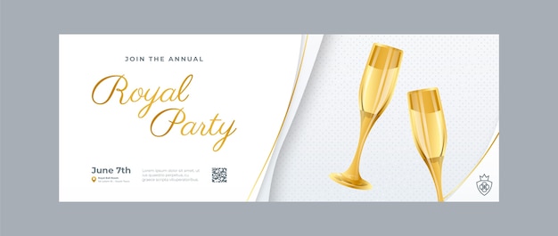 Free vector gradient luxury white party facebook cover