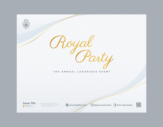 Gradient luxury white party photocall template