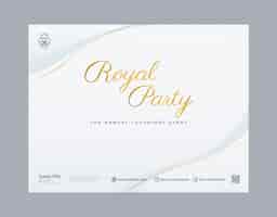 Free vector gradient luxury white party photocall template