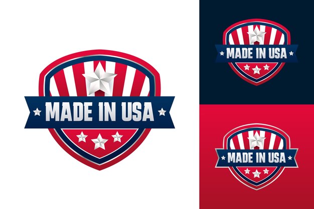 Gradient made in usa logo template