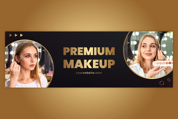 Gradient make-up artist twitter header