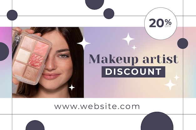 Gradient makeup artist sale background