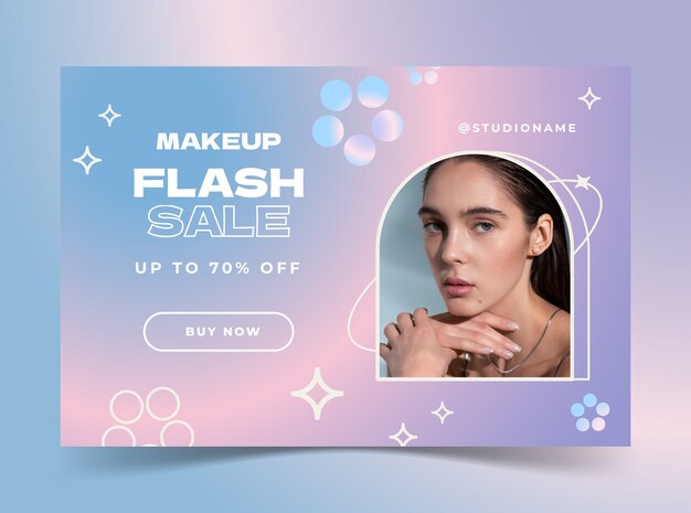 Gradient makeup artist sale background