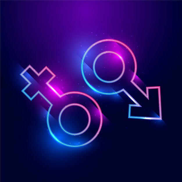 Gradient male female symbols