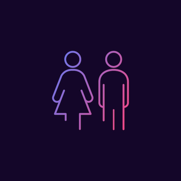 Free vector gradient male female symbols