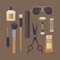 Free vector gradient male grooming illustration