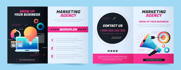 Gradient marketing agency brochure template