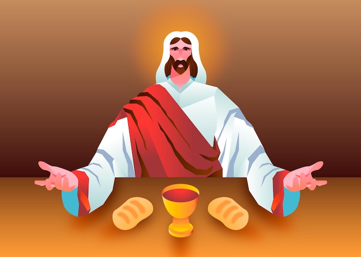 Free Vector gradient maundy thursday illustration