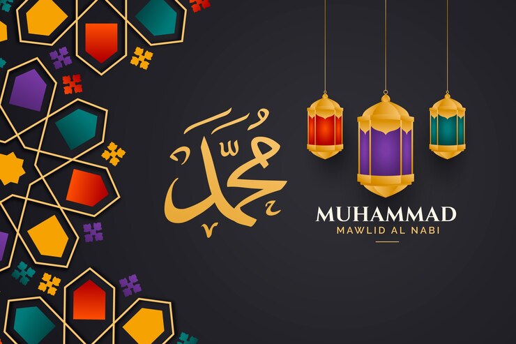 Free Vector gradient mawlid al nabi background