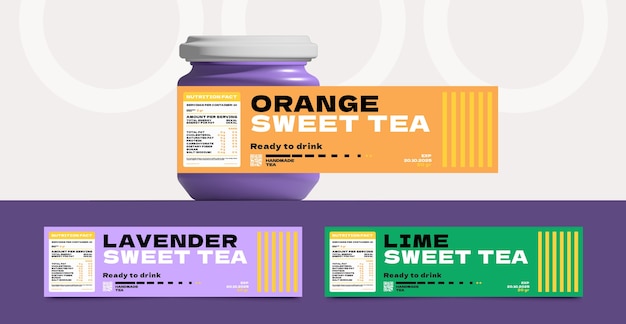 Free vector gradient maximalist packaging label